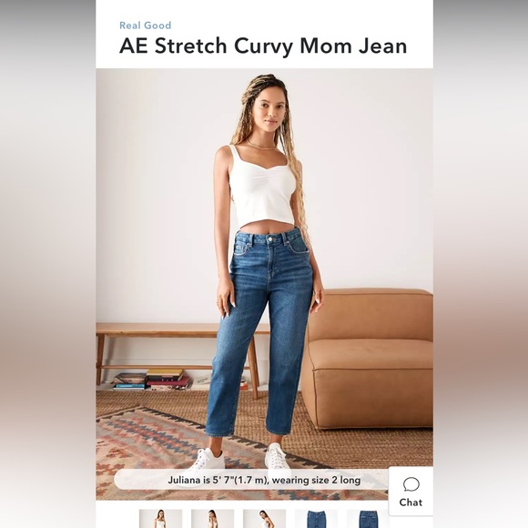 American Eagle Blue Mom Jeans - Picture 6 of 6